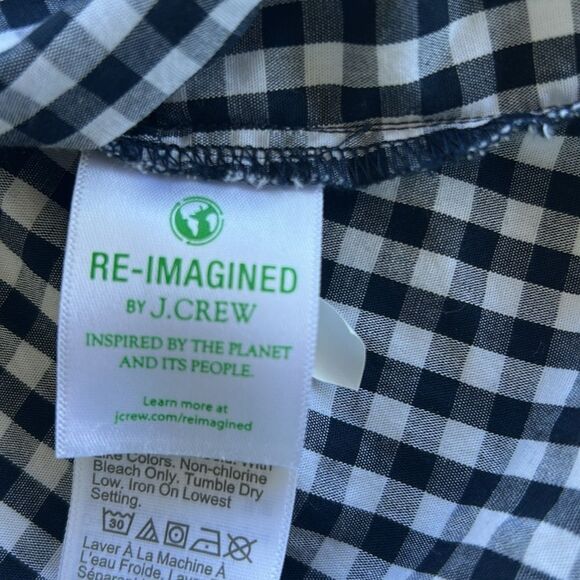 J crew Gingham Sleeveless Top navy and white - Picture 5 of 5